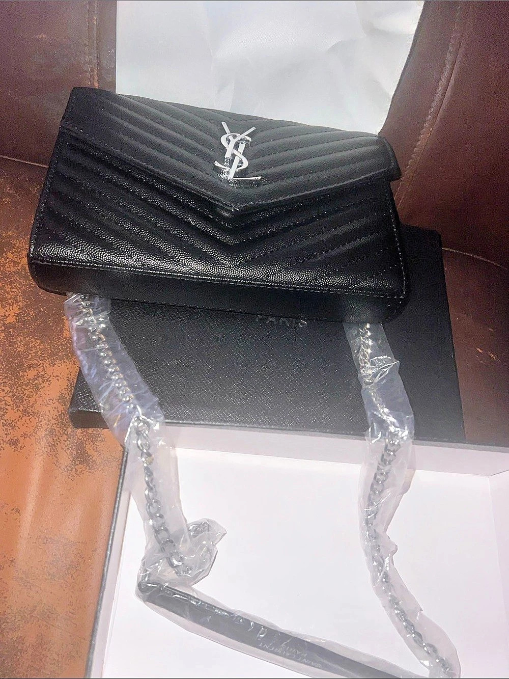 Matelassé Envelope Chain Bag